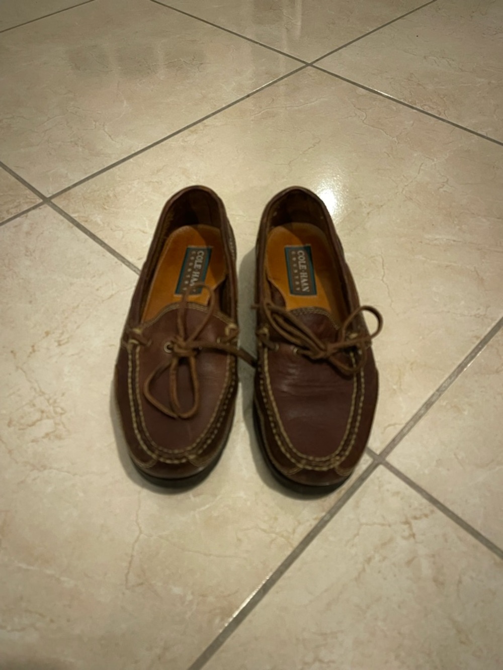 Cole Haan Brown Leather Men’s Boat Shoes